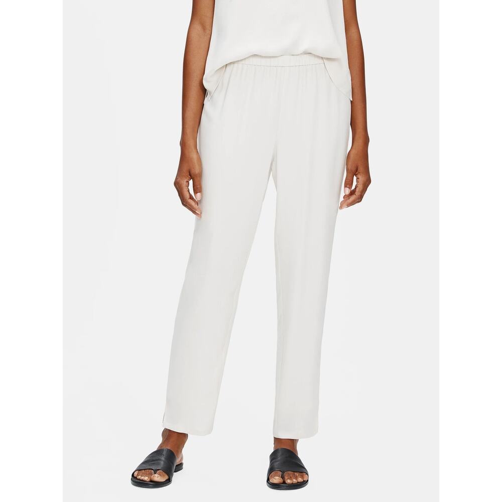 NEW SZ 2X $238 EILEEN FISHER PLUS System Silk Georgette Slouchy Pant Easy Fit